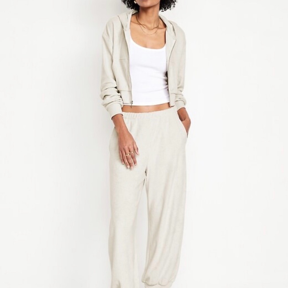 Old Navy Towel Terry Barrel Ankle Pants